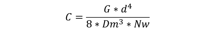 Formule veerconstante drukveren