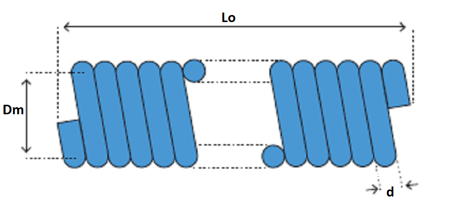 Extension springs 1000 mm