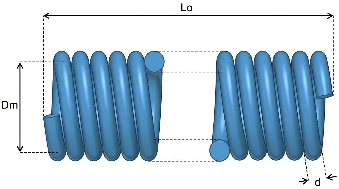 Extension springs 1000 mm